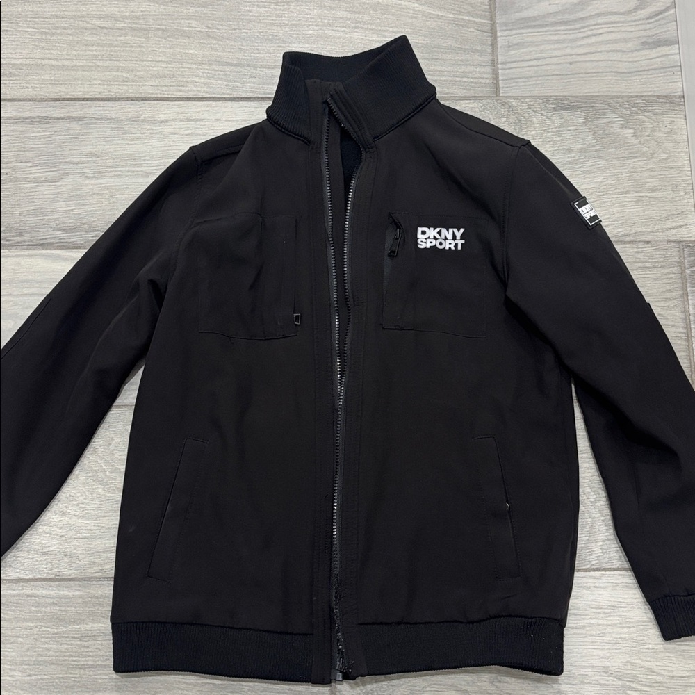 DKNY Sport Black Zip-Up Jacket